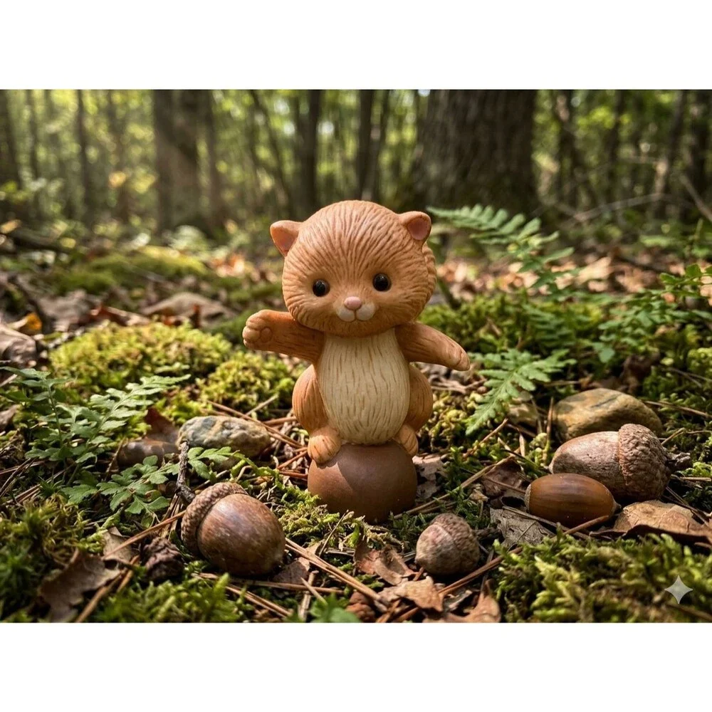 Vtg 1992 Avon Best Buddies Squirrel Figurine Porcelain Small Forest Animal 3